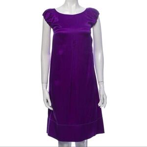 Dolce and Gabbana silk knee-length purple dress size xs